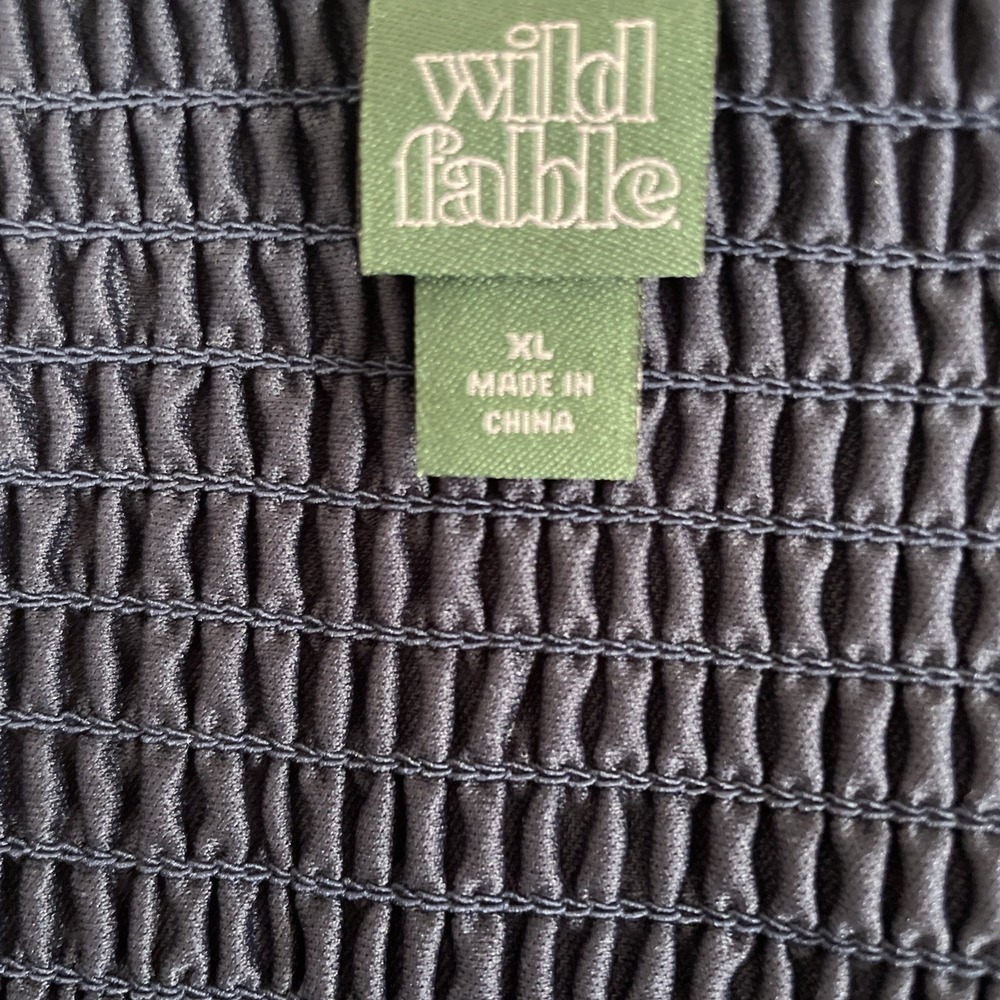 Wild Fable Plaid Mesh Mini Dress Womens Size XL Blue Coquette Cottagecore Y2K - Picture 3 of 13